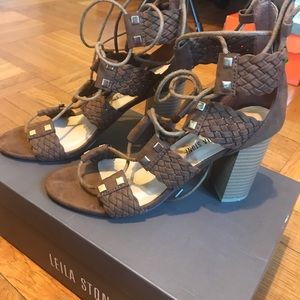 Leila Stone Cognac “Nilsa” Heel (Size 7)